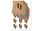 Foot Prints Solid Temporary Tattoo Water Resistant Fake Body Art Set Collection (1 Sheet)